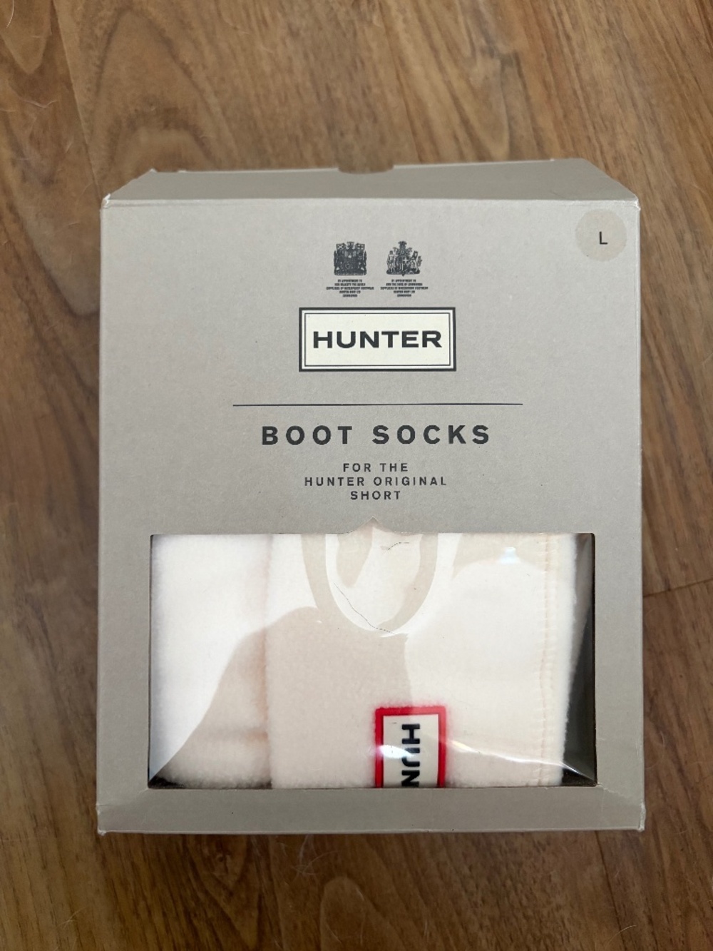 Hunter Adult Original Short Boot Socks Size Large White